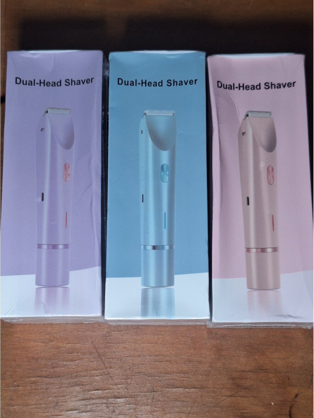 portable 2-in-1 dual-head electric shaver and bikini trimmer color varies 1 per